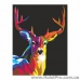 Картины по номерам, акриловая живопись по номерам, "Rainbow deer"