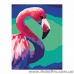 Картины по номерам, акриловая живопись по номерам, "Pink flamingo"