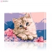 Картина по номерам "Котенок с цветами" PBN0029, размер 30х40 см