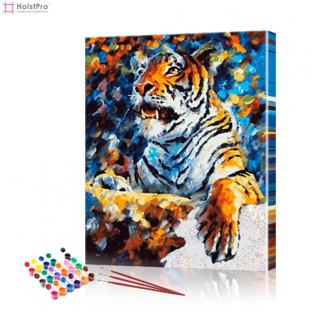 Картина по номерам "Красочный тигр" PBN0118, размер 40х50 см