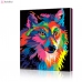 Картина по номерам "Цветной волк" PBN0509, размер 40х50 см