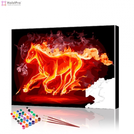 Картина по номерам "Огненный конь" PBN0521, размер 40х50 см