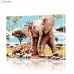 Картина по номерам "Слон и жираф" PBN0523, размер 40х50 см