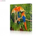 Картина по номерам "Попугаи на ветвях" PBN0717, размер 40х50 см
