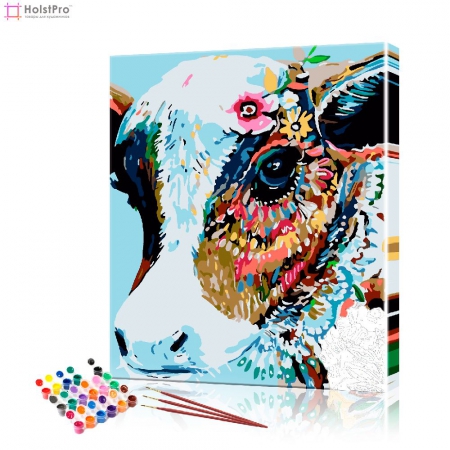 Картина по номерам "Красивая корова" PBN0763, размер 40х50 см