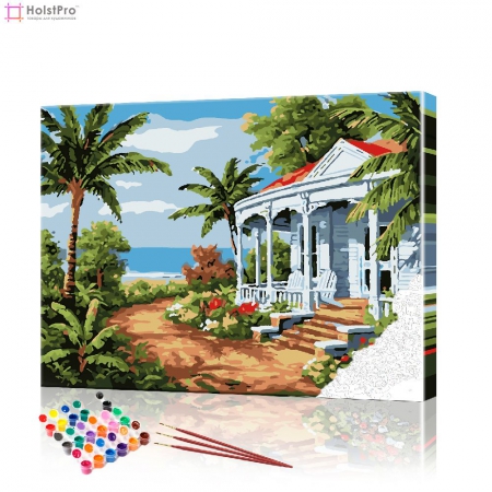 Картина по номерам "Шале на пляже" PBN0455, размер 40х50 см