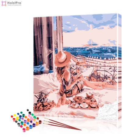 Картина по номерам "Завтрак в Париже" PBN0835, размер 40х50 см
