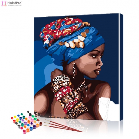 Картина по номерам "Красивая африканка" PBN0927, размер 40х50 см