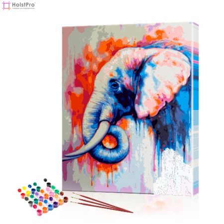 Картина по номерам "Слон поп-арт" PBN0222, размер 40х60 см