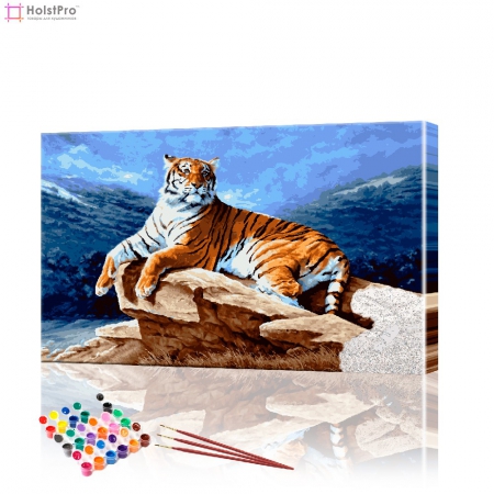 Картина по номерам "Тигр на вершине" PBN0228, размер 40х60 см