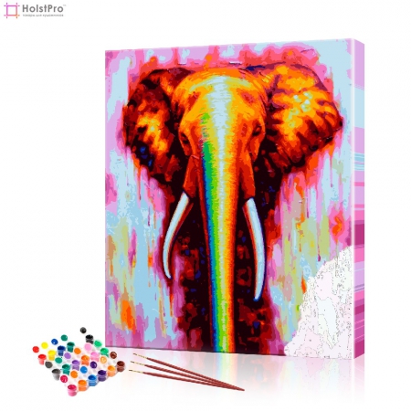Картина по номерам "Красочный слон" PBN0232, размер 40х60 см