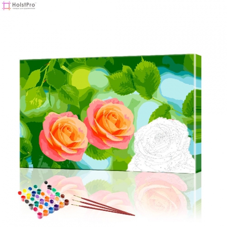 Картина по номерам "Цветы розы" PBN0371, размер 40х60 см