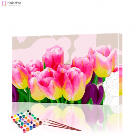Картина по номерам "Красивые тюльпаны" PBN0375, размер 40х60 см