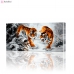 Картина по номерам "Тигры на охоте" PBN0270, размер 40х90 см