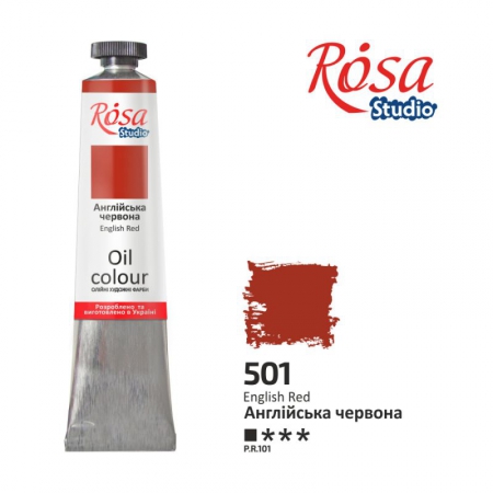 Краска масляная, Английская красная 60мл, ROSA Studio